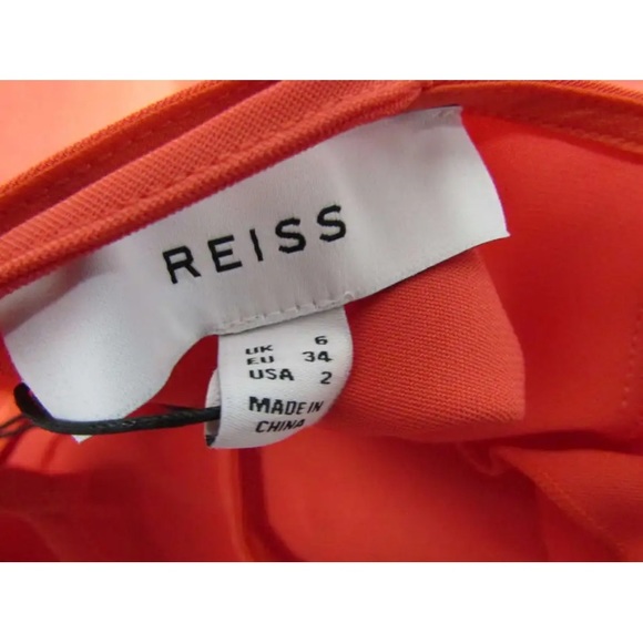 NWT Reiss Eleni Flutter Cap Sleeve strappy back Midi Maxi Coral fit flare dress - Picture 12 of 13